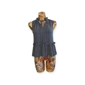 H&M to sleeveless blue white Small Size 4